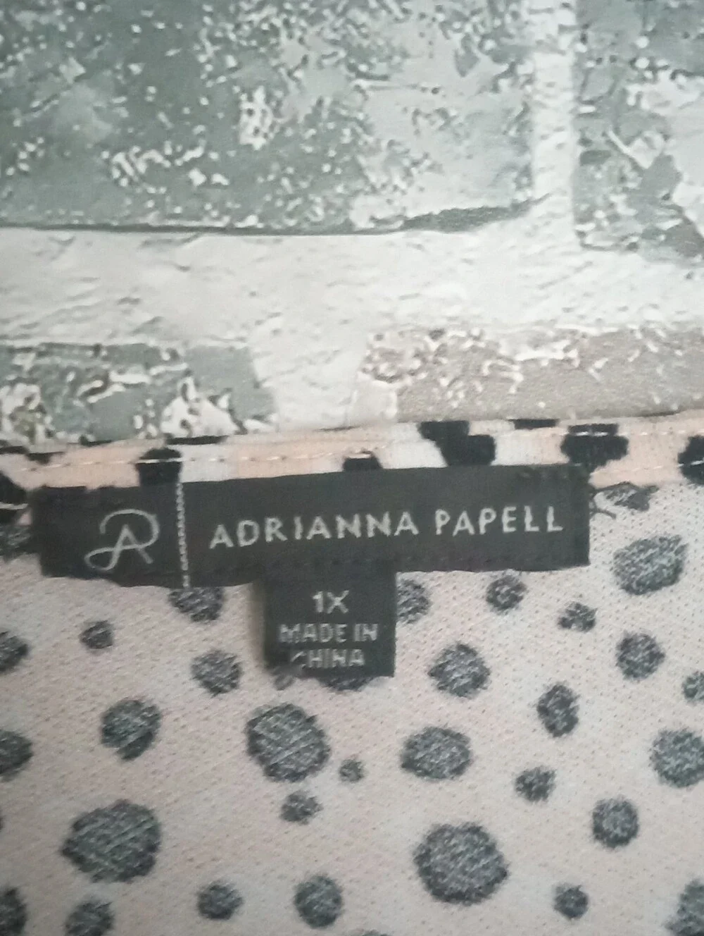 Adrianna Papell Pink  V-Neck Polka Dot Top